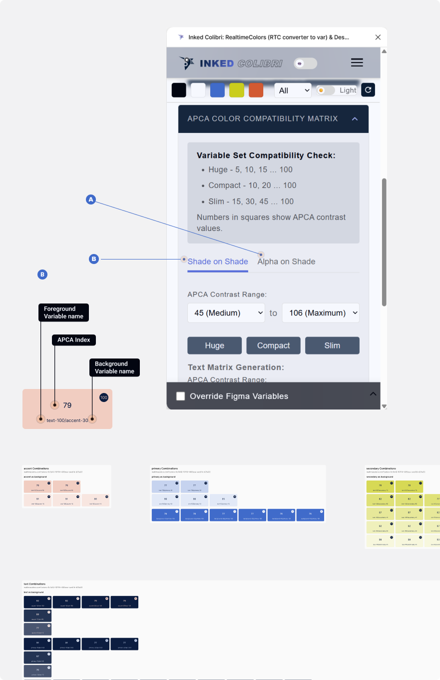 Token Commander interface example