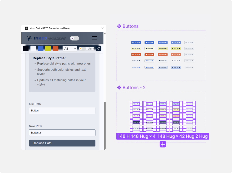Token Commander interface example